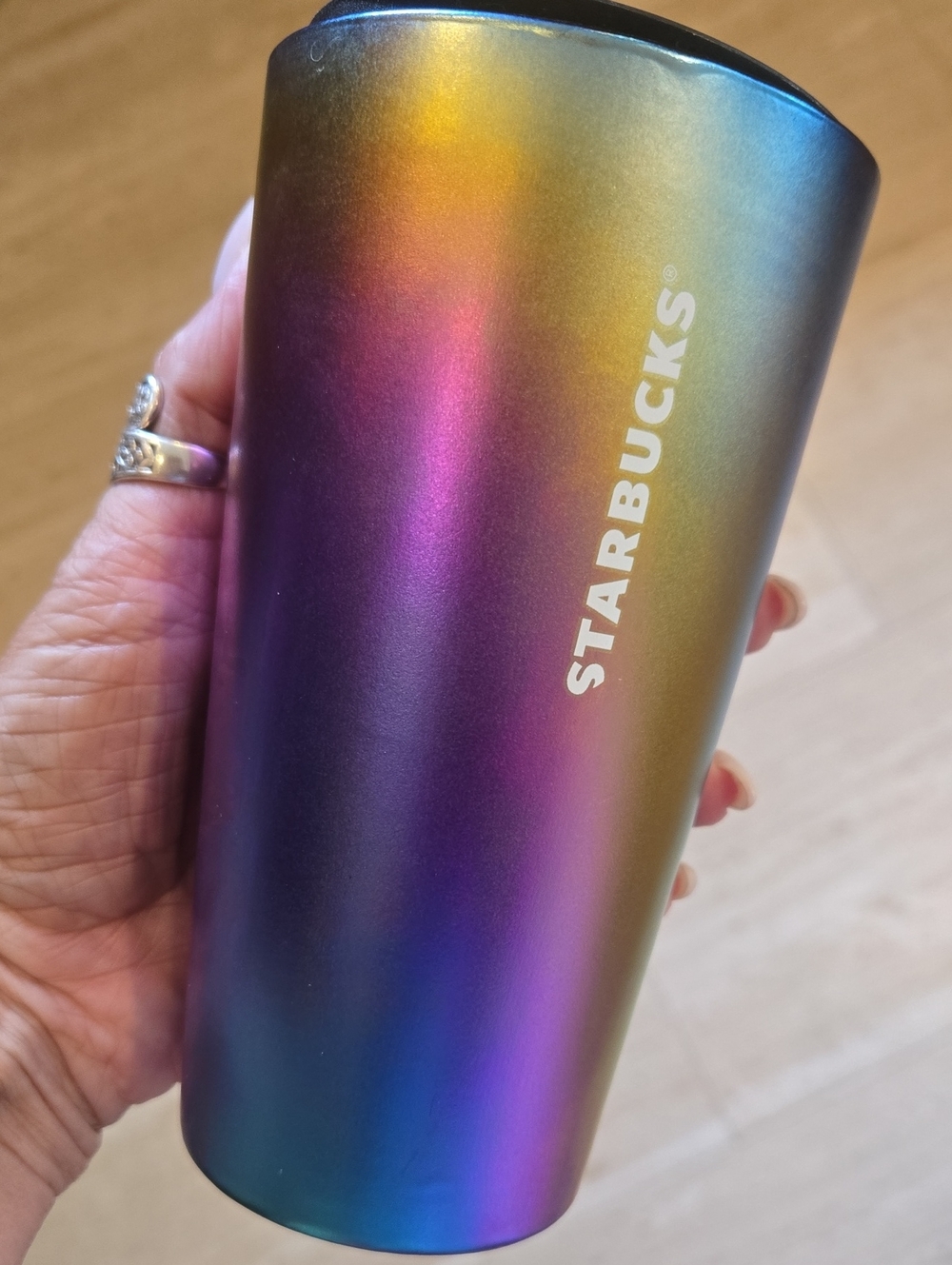 Starbuck's Iridescent Pastel Rainbow Travel Mug - Picture 1 of 7